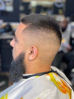 Baldfade and beard trim