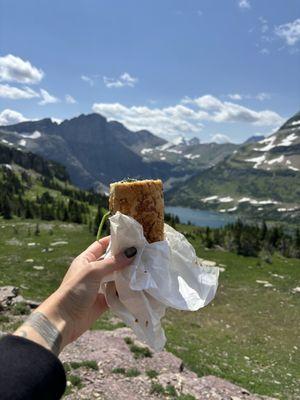 Veggie Patty sub with a view