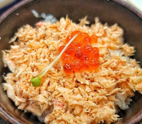 Salmon roe over rice