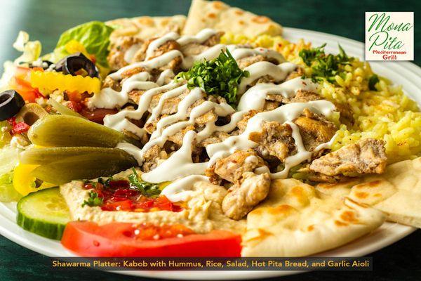 Mouth-watering cuisines served at Mona Pita, Raleigh