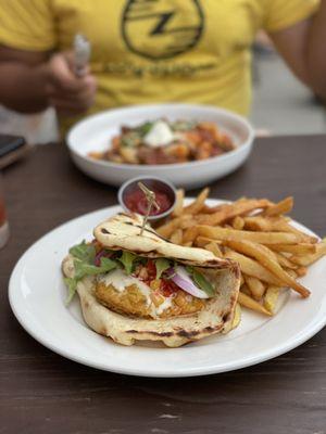 Fried Chicken Naan Sandwich