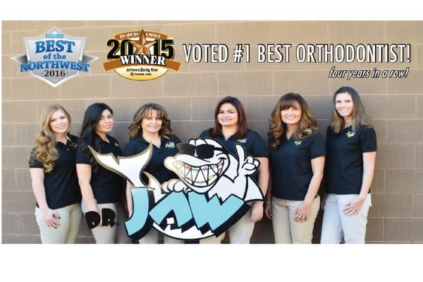 Voted #1 Best Orthodontist!  Dr JAW Orthodontists