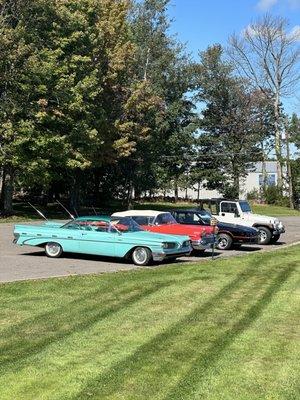 Four old cars and several old friends ended up enjoying the day at The Cherry Ridge Airport Cafe!