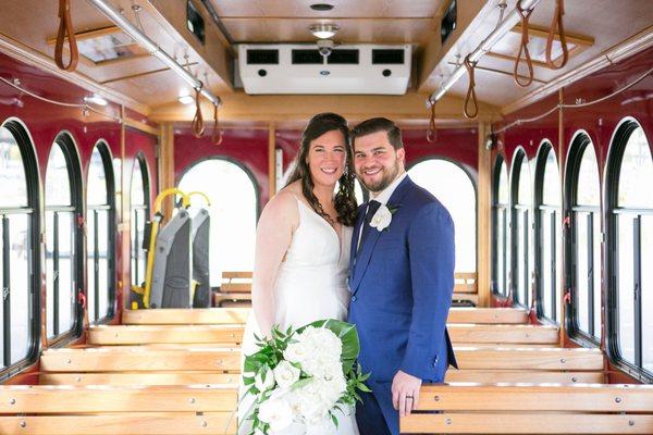 ? Looking for a fun and unique way to arrive on your special day? Charter the Jolley Trolley!