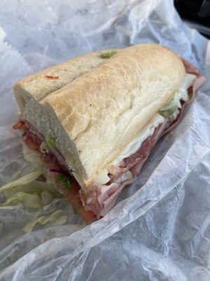 1/2 of a huge Italian Mix Sub 12"-delicious'n