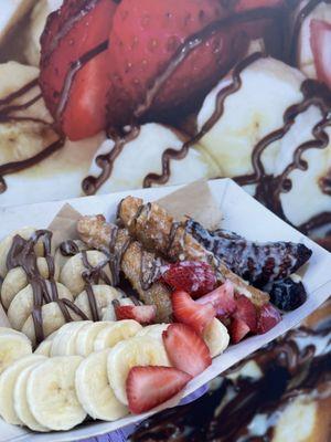 Churros, Mini Pancake, & Fried banana Combo