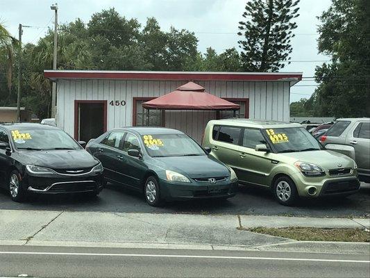 Street view of lot and office.