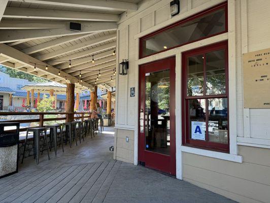 Entrance to coffee shop