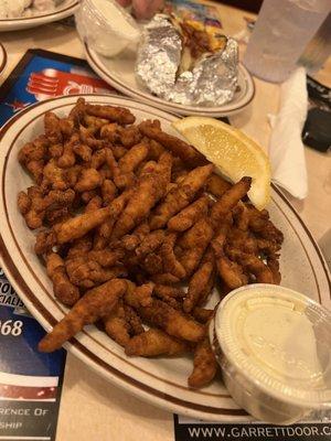 Fried Clams// Loaded Baked Potato