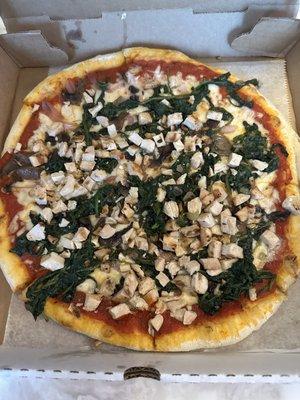 Pizza di Funghi with chicken