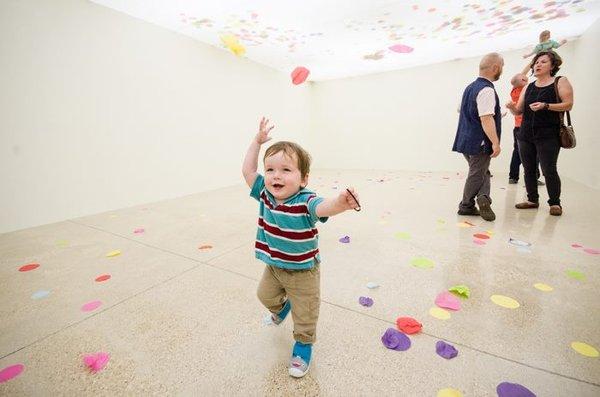 Inside the "Secondary Stories" installation