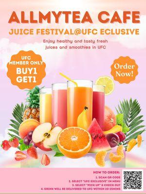 Allmytea x UFC@AGW/ fresh and Healthy Juices smoothies