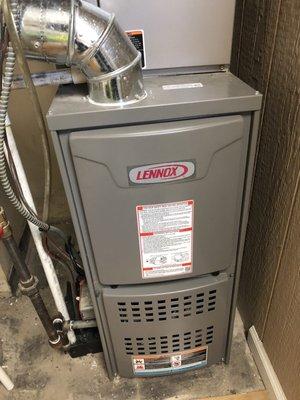 New furnace installed by Aaron heating