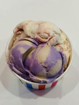 Ube and pomegranate swirl is so freaking delicious