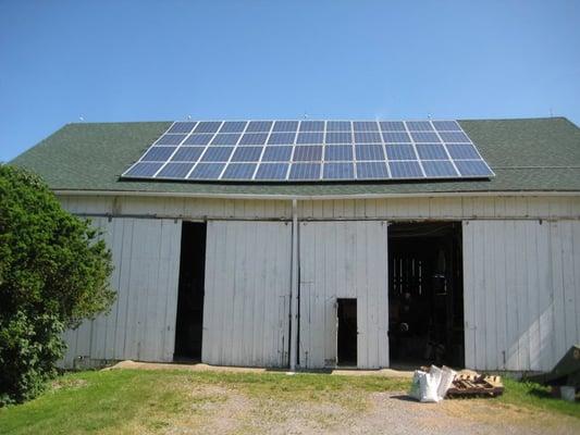 The solar panels that power our farm and flour mill