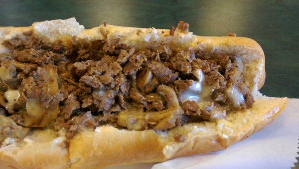 Steak and cheese sandwich from Laspadas one mile down the street