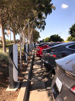 Supercharger located on the south side of Stonewood Mall in Downey.  12 stalls