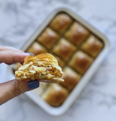 Walnut Baklava, princess cut | 12 pc tray-$25 (no a la carte available)