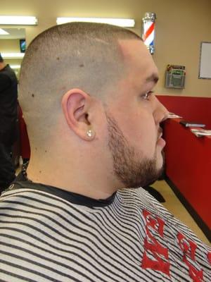 Razor Bald Fade with Beard