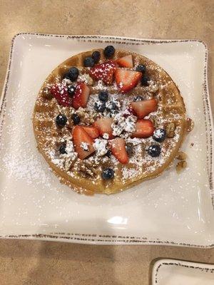 Patriot Waffle with walnuts.