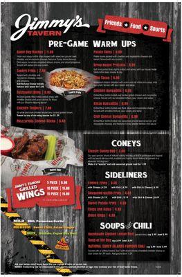 Full Jimmy's Menu