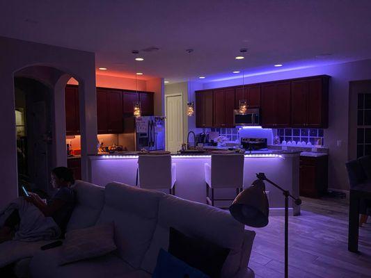 LED RGBW light strips made smart (split color)