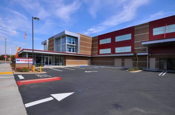 US Storage Centers - Alhambra. View of parking lot entrance. Large enough for an 18 wheeler moving truck.