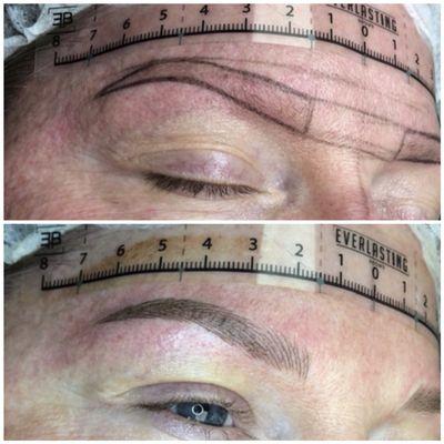 Before & after microblading + shading