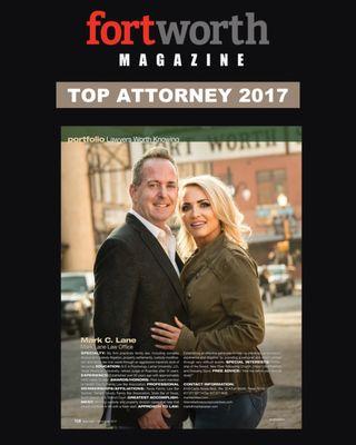 Fort Worth Magazine 2017 Top Attorney