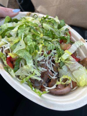 New Garlic Steak! Burrito bowl.