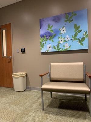 Waiting room in surgery area to speak to surgeon.