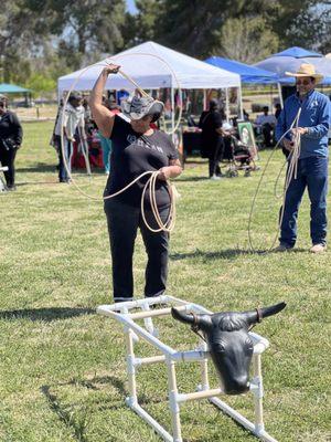 Learn Roping at the Ranch(this was taken at a park event)