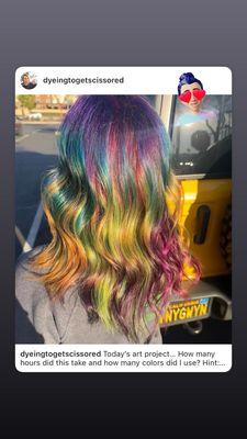 Rainbow hair