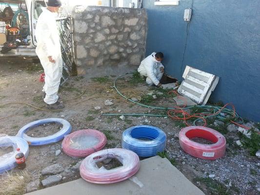 No crawl space is to small we replaced water line and sewer lines. pix 1