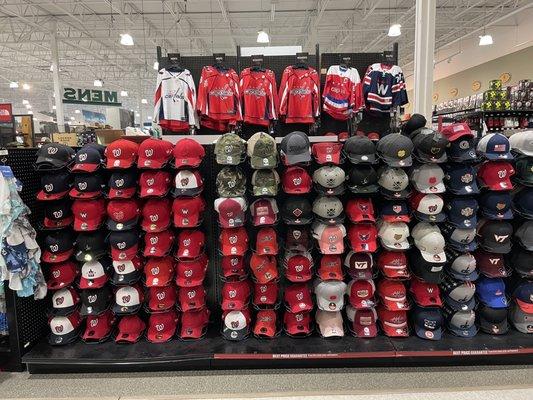 Seems like a big selection, but terrible for fitted caps.