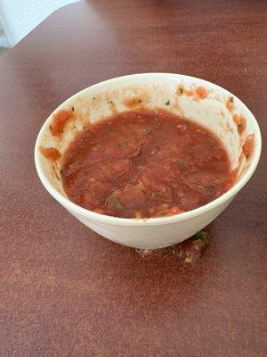 Salsa half eaten