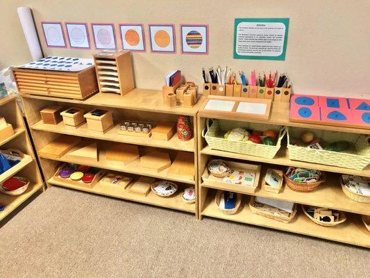 Classrooms equipped with full sets of Montessori materials