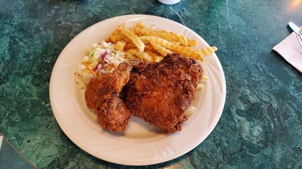 Fried Chicken at weekday lunch.