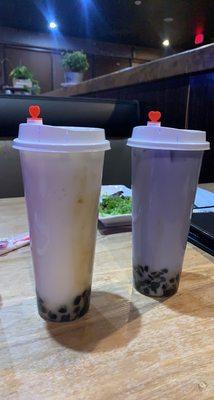 Coconut and taro boba