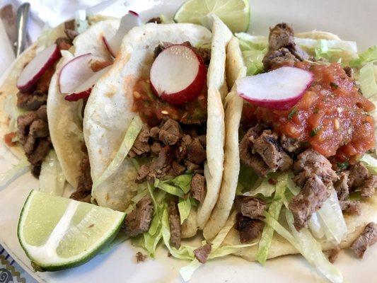 Beef tacos.