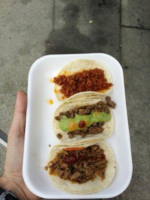 De chorizo, asada, y barbacoa