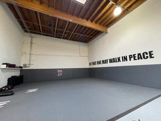 Krav Maga room in our brand new indoor facility after a year of outdoor training due to COVID!