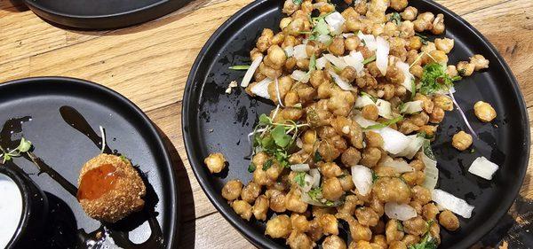 crispy corn (delish with whipped feta & naan)