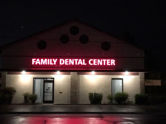 Family Dental Center night view