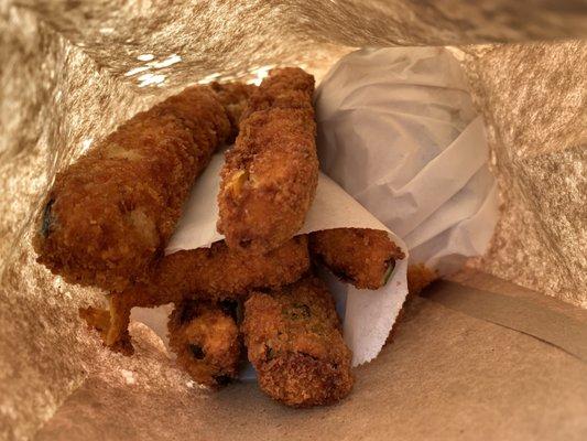 Zucchini and burger in the bag