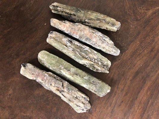 Green Kyanite ! Great for astral travel, lucid dreaming and connecting with spirt.  Available in our shop