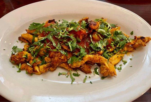 Grilled Fajita Chicken with Side of Cilantro and Salsa