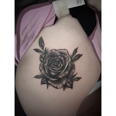 Custom Rose that Cole drew up and tattooed