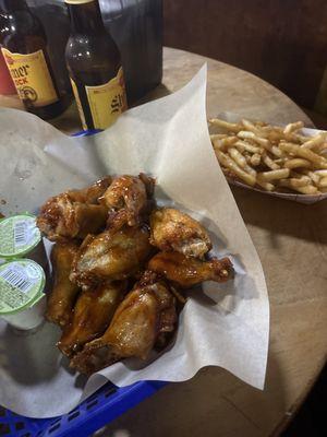 Bourbon Molasses Wings & Fries