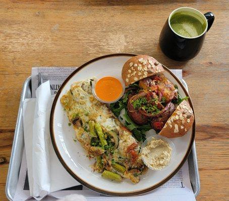 Casablanca Omelette and Matcha